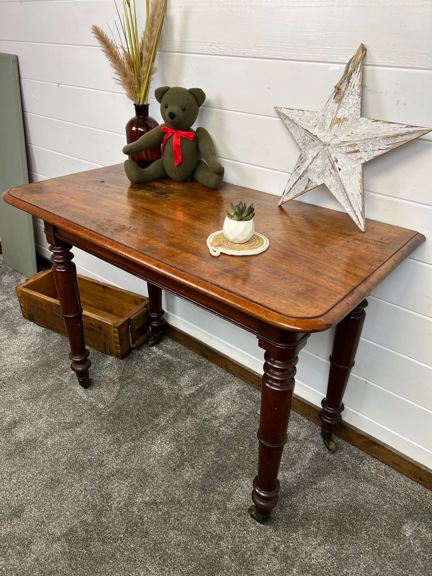 Vintage Hallway Console Table Side Table Country Home Mahogany