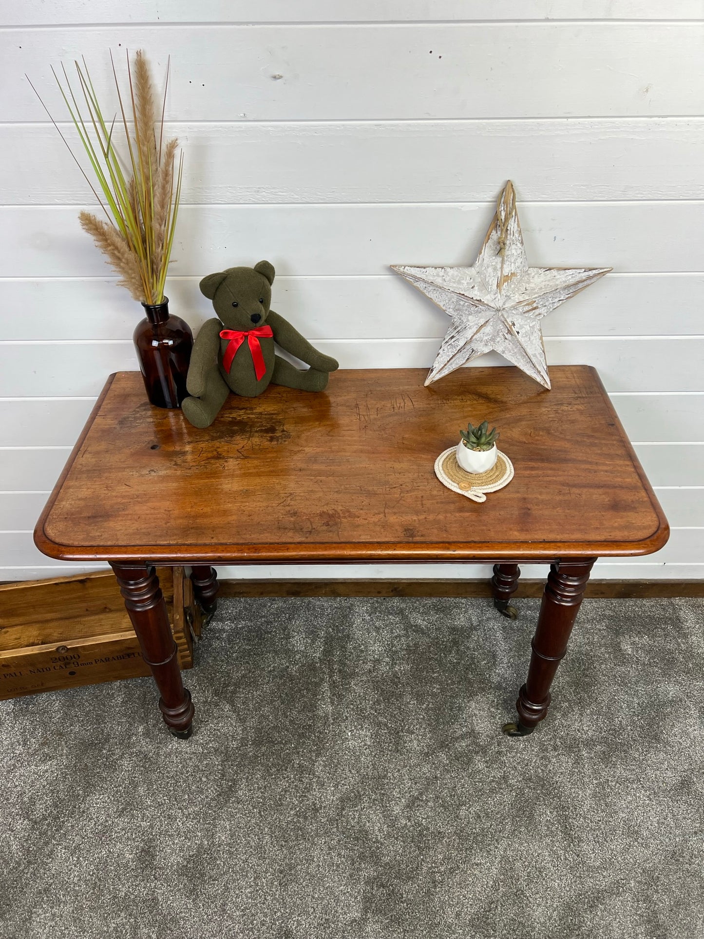 Vintage Hallway Console Table Side Table Country Home Mahogany
