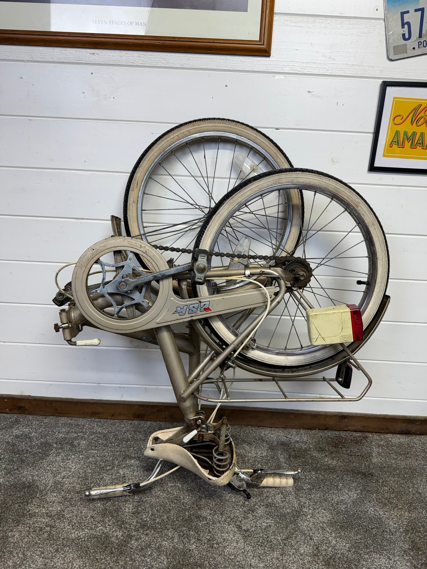 Vintage BSA Raleigh Folding Bike 1970s Bicycle Retro Pushbike