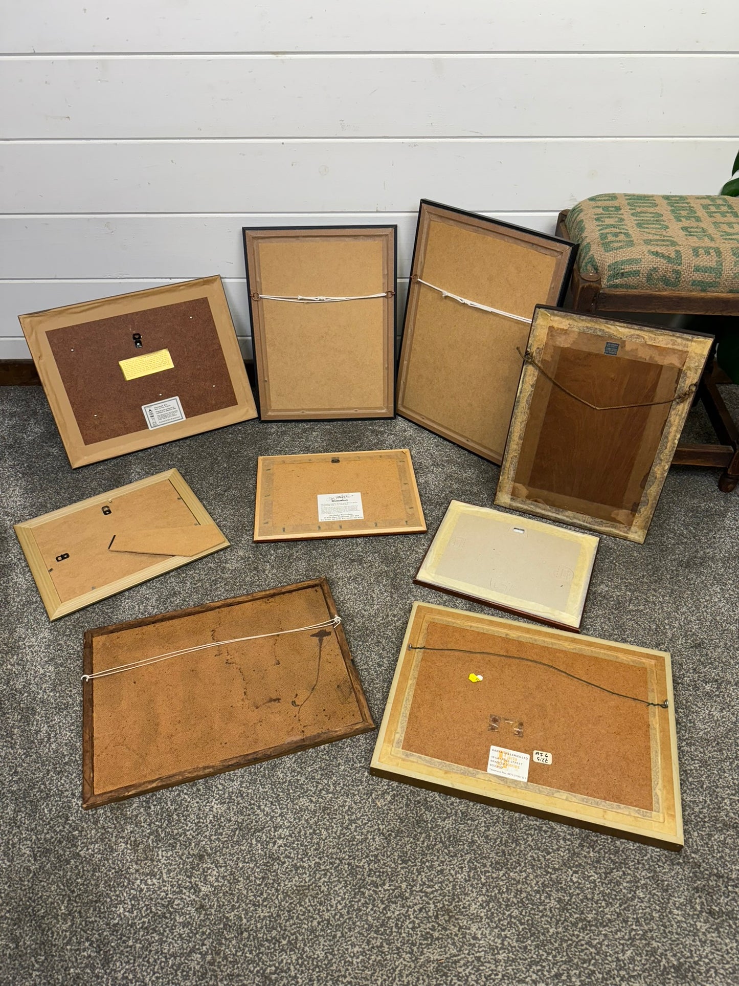 9x Framed Vintage Building Landscape Prints Sketches Wall Art Job Lot