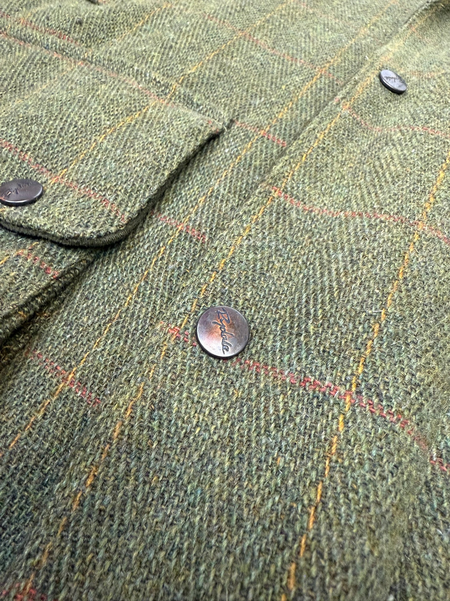 Men's Rydale Tweed Quilted Jacket Large Wool Mix Shooting Fishing Country Wear