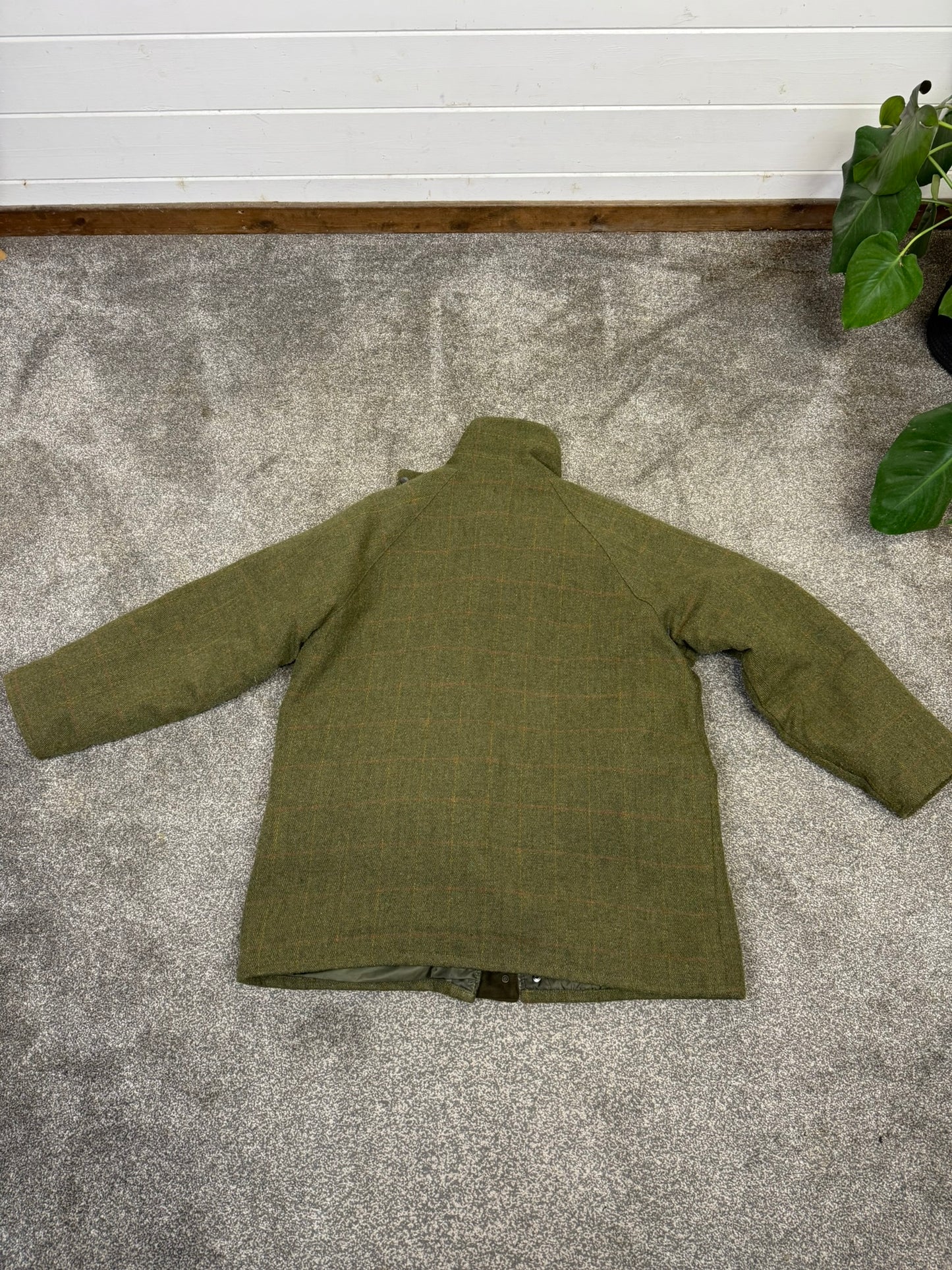 Men's Rydale Tweed Quilted Jacket Large Wool Mix Shooting Fishing Country Wear