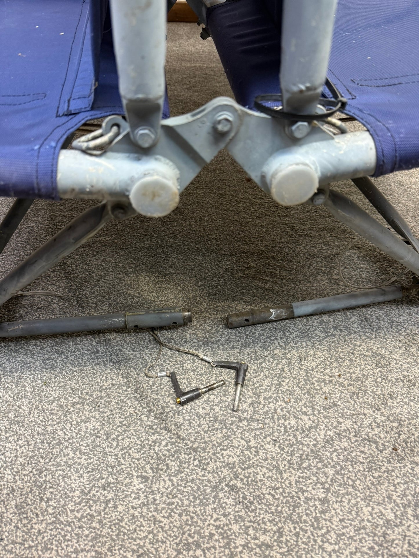 Ex Army Lynx Helicopter Bench Seat Double Sided Folding Aviation Aircraft Seat Unique Quirky Man Cave