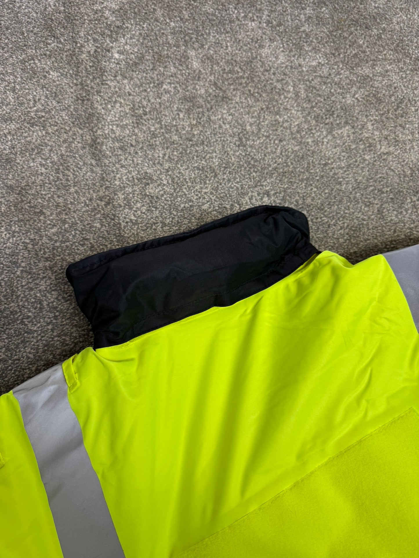 Ex Police Hi Vis Waterproof Jacket Coat Quilted Lining & Hood Large Security Walking