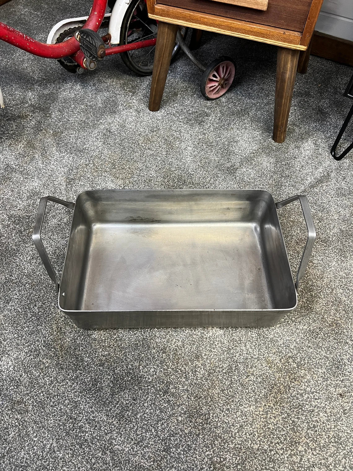 British Army WW2 1940 Vintage Military Stainless Steel Cooking Pot Tin Tray