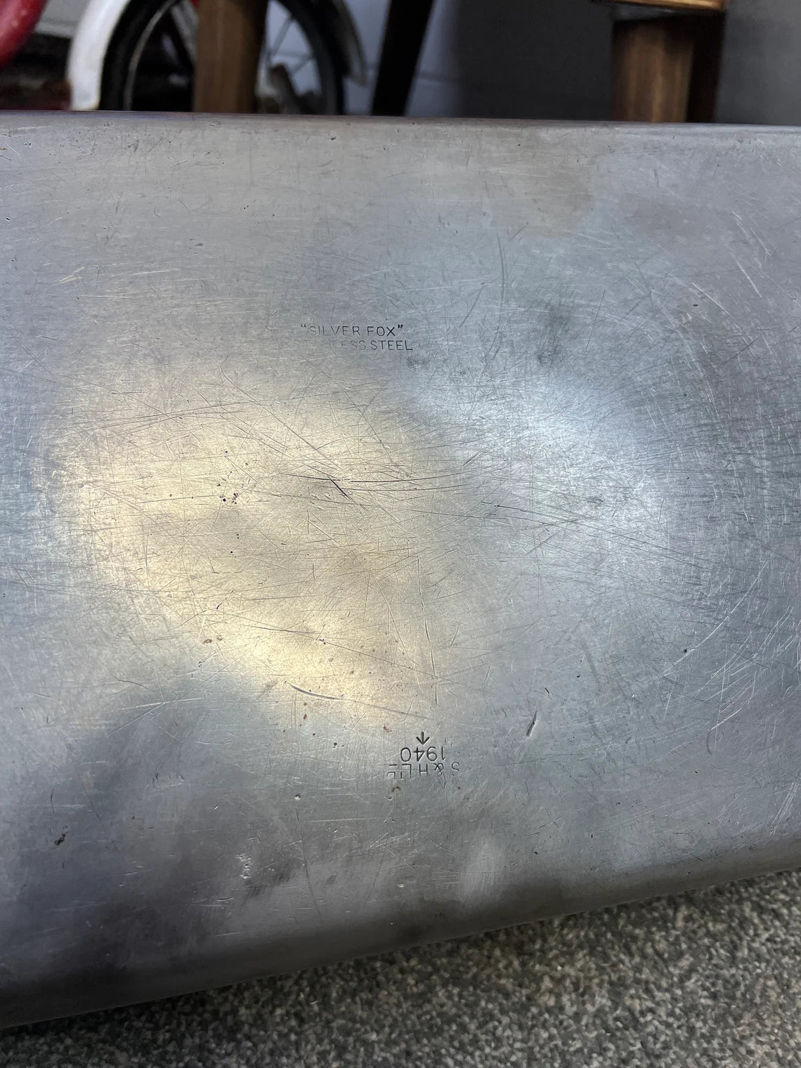 British Army WW2 1940 Vintage Military Stainless Steel Cooking Pot Tin Tray