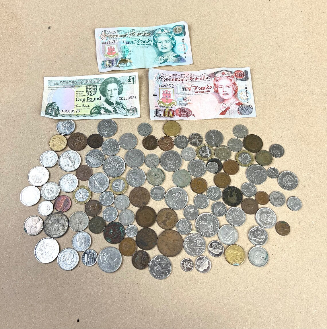 Vintage Coin & Note Job Lot 100+ Foreign World Coins Quirky Collectibles