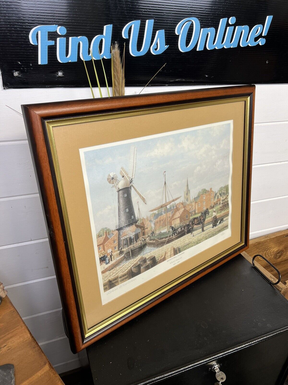 Vintage Robin Wheeldon Signed & Framed Limited Edition Print "Moneys Mill Sleaford" 4/950