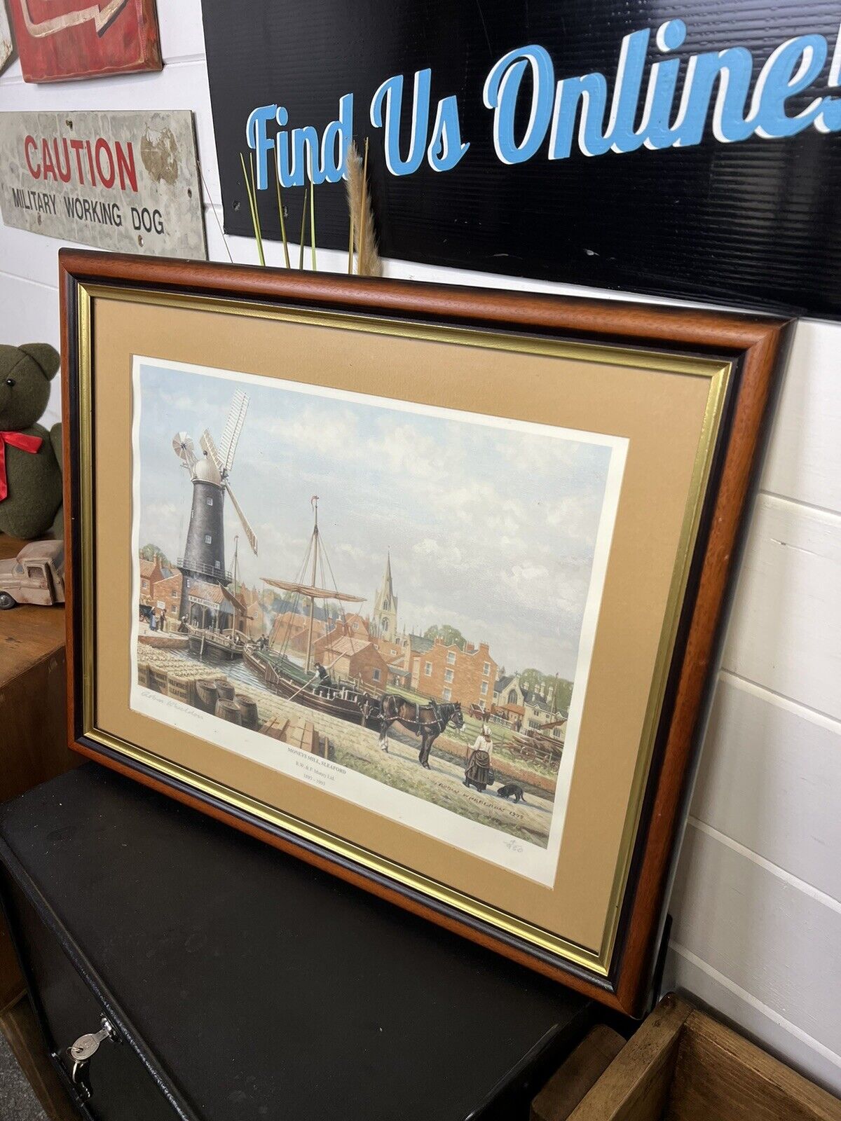 Vintage Robin Wheeldon Signed & Framed Limited Edition Print "Moneys Mill Sleaford" 4/950