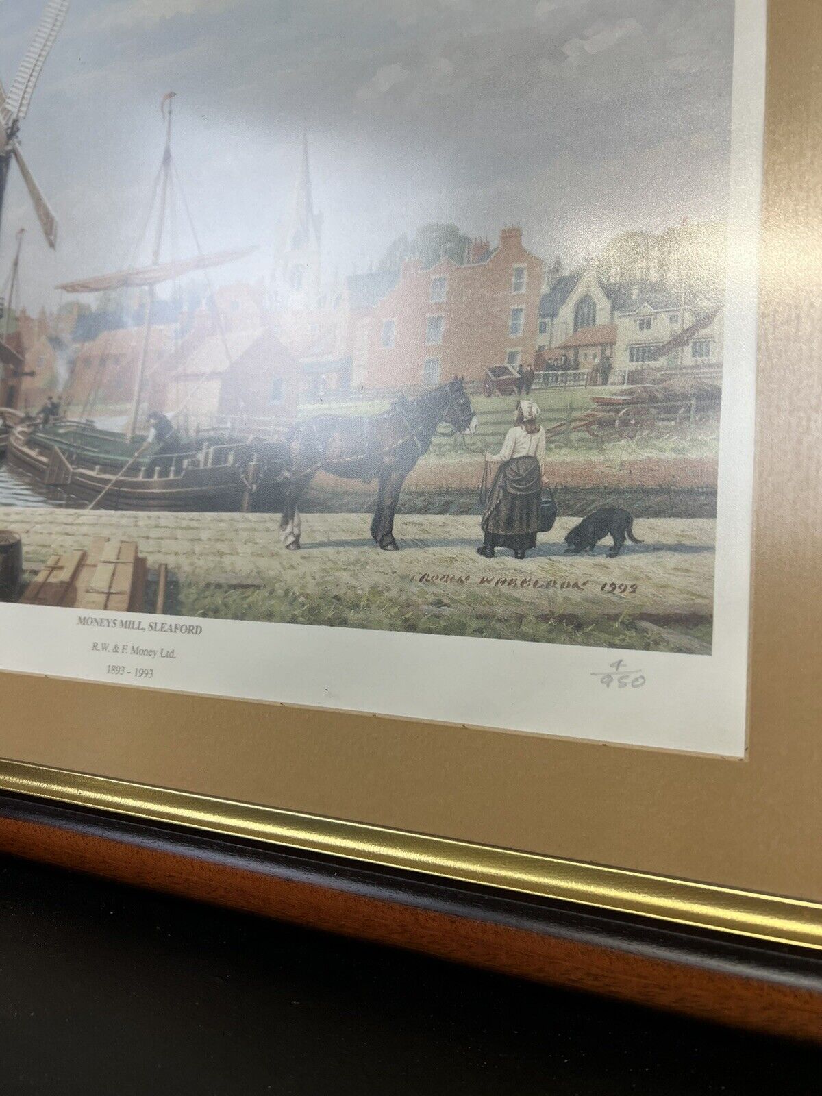 Vintage Robin Wheeldon Signed & Framed Limited Edition Print "Moneys Mill Sleaford" 4/950