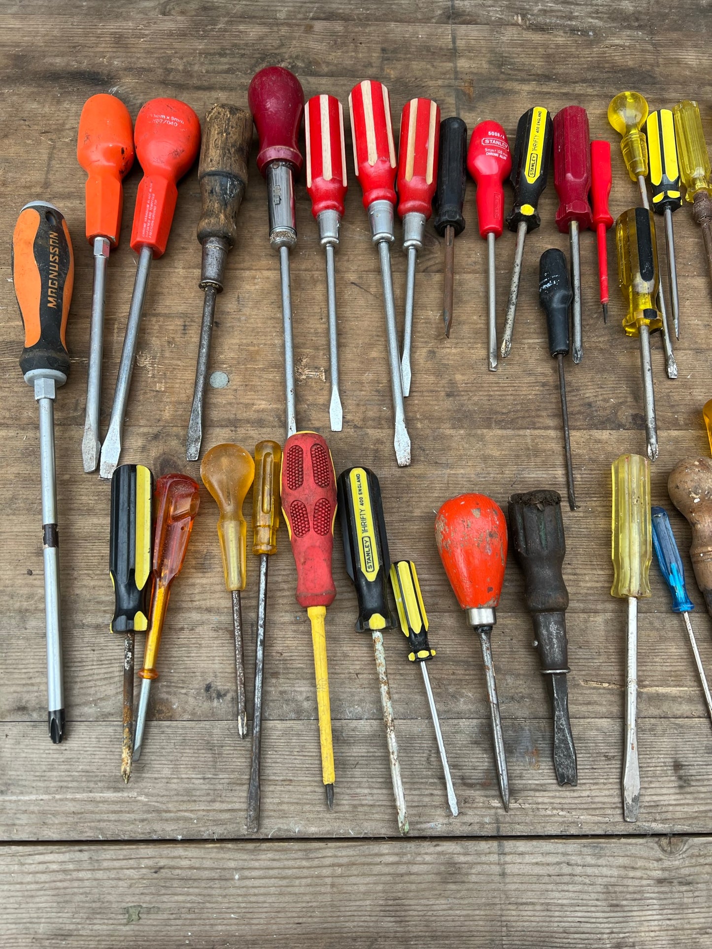 Job Lot of 50x Screwdriver Old Vintage Used Tools
