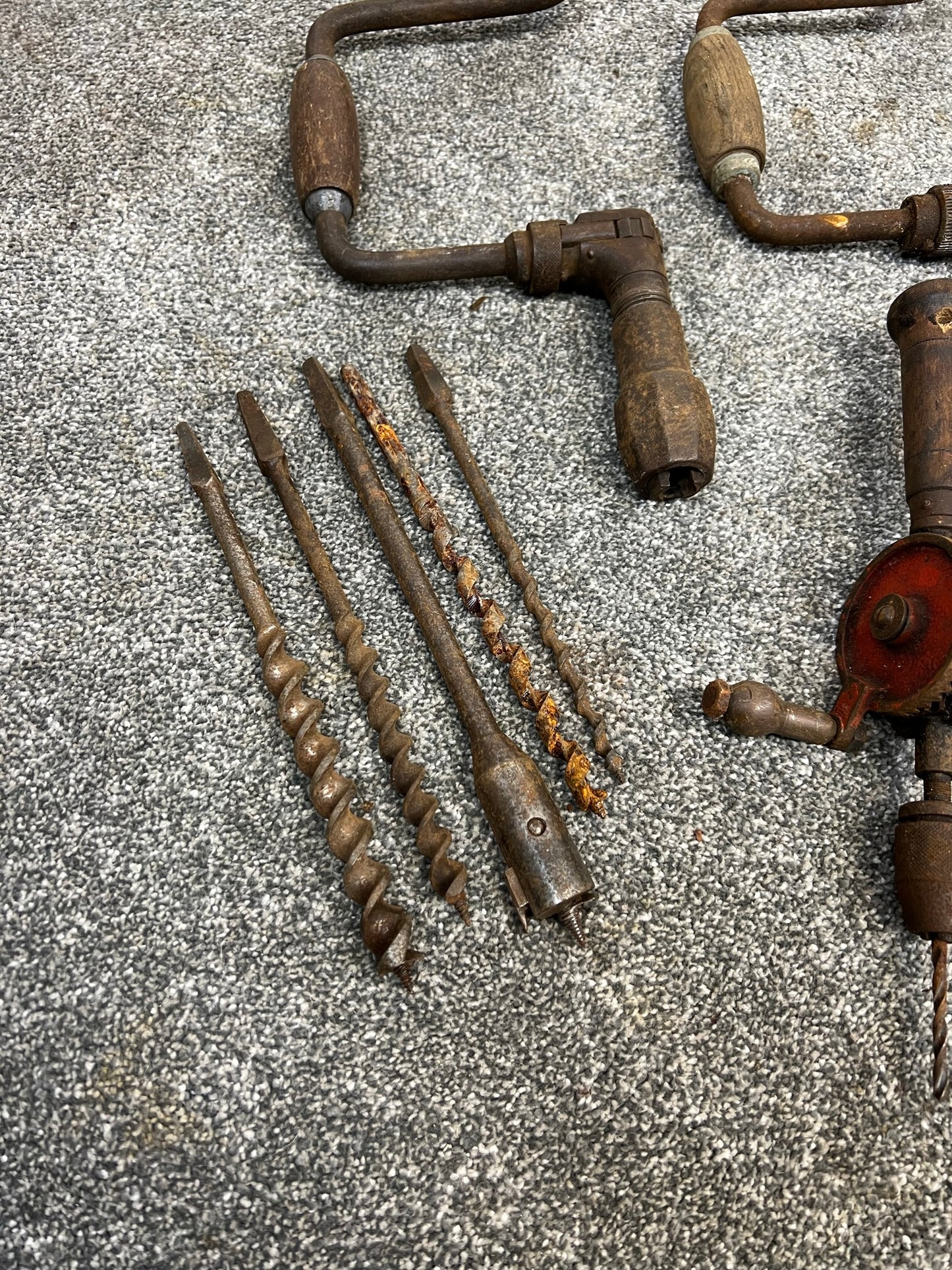 Vintage Drill Job Lot Brace Drill Hand Drill Old Tools Rustic Patina