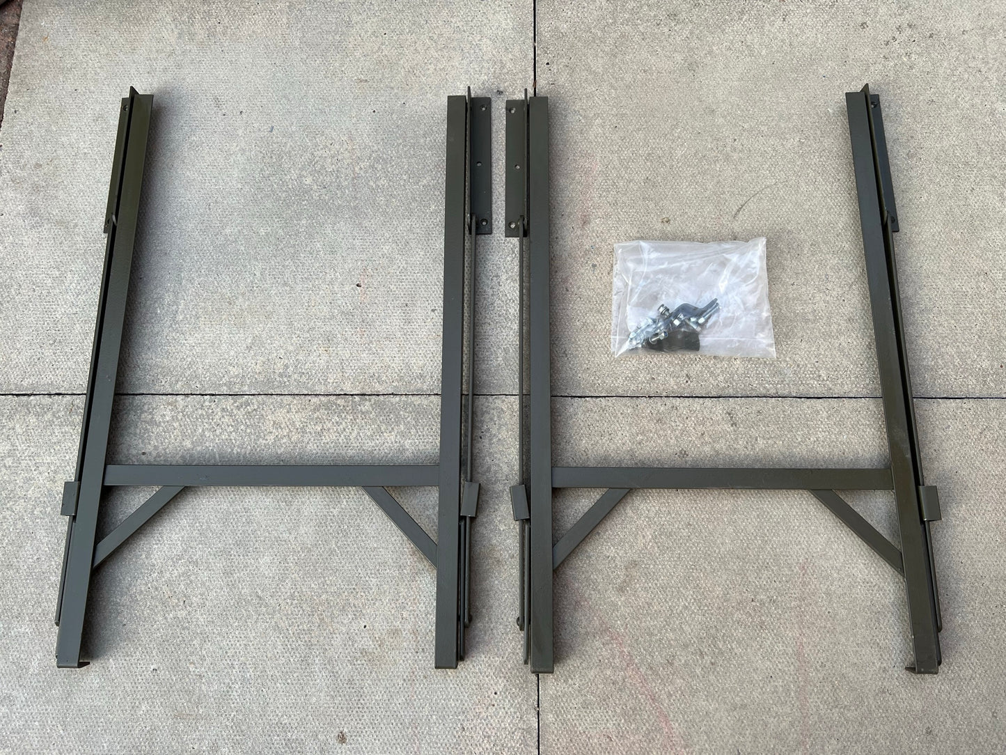 Metal Table Legs Folding Army Trestle Legs Industrial Rustic Heavy Duty