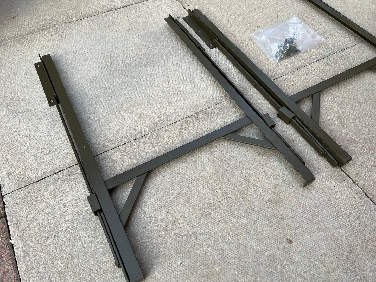 Metal Table Legs Folding Army Trestle Legs Industrial Rustic Heavy Duty