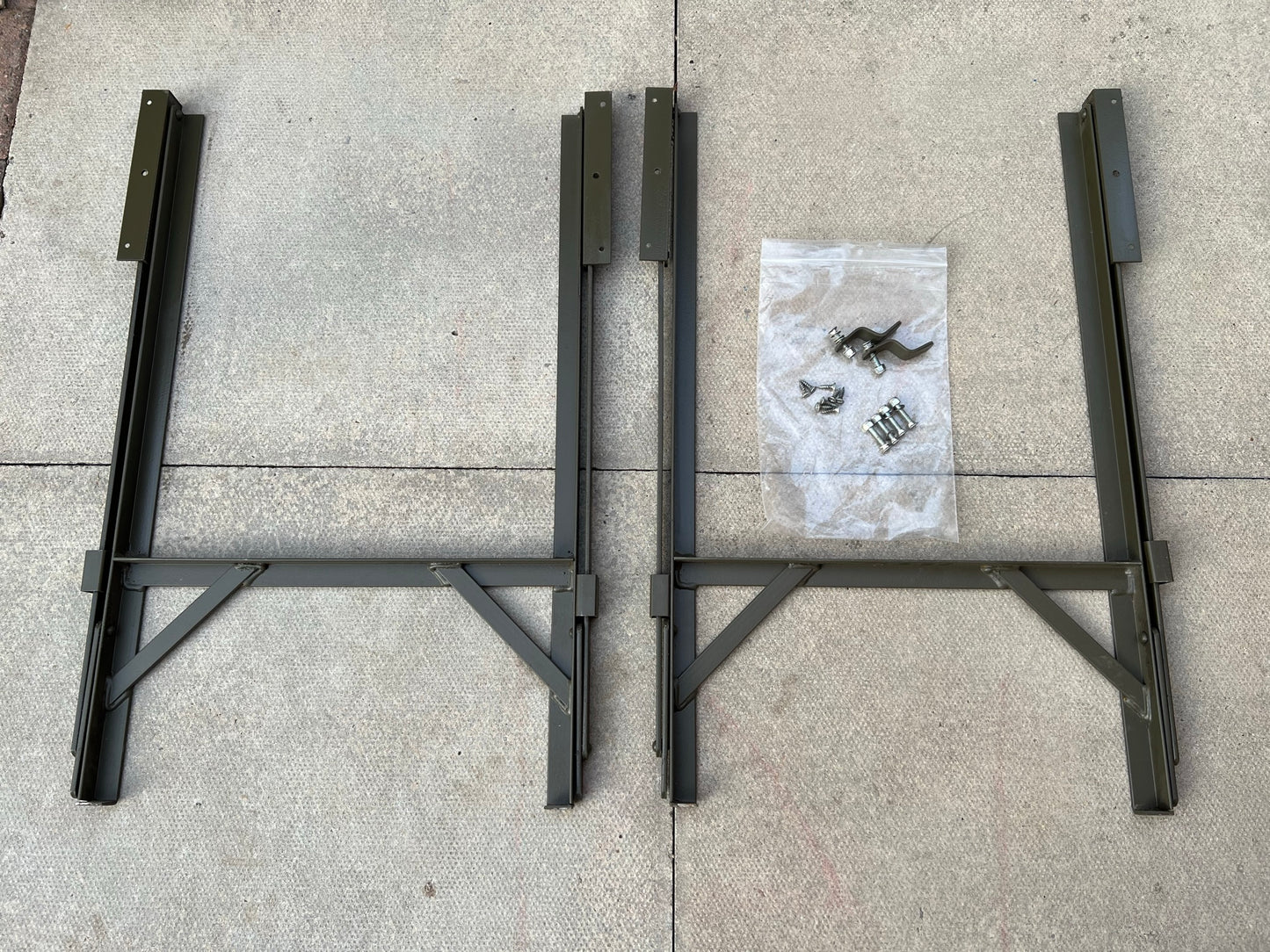 Metal Table Legs Folding Army Trestle Legs Industrial Rustic Heavy Duty