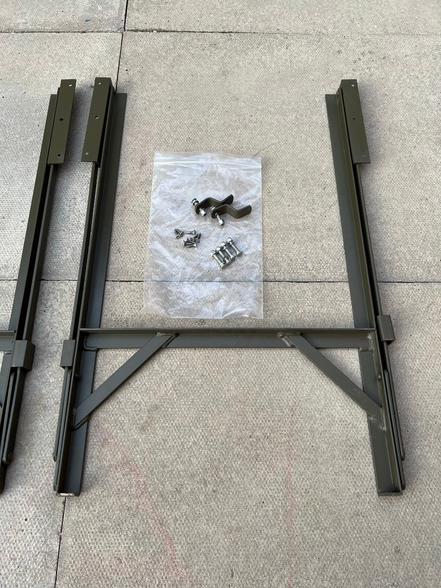Metal Table Legs Folding Army Trestle Legs Industrial Rustic Heavy Duty