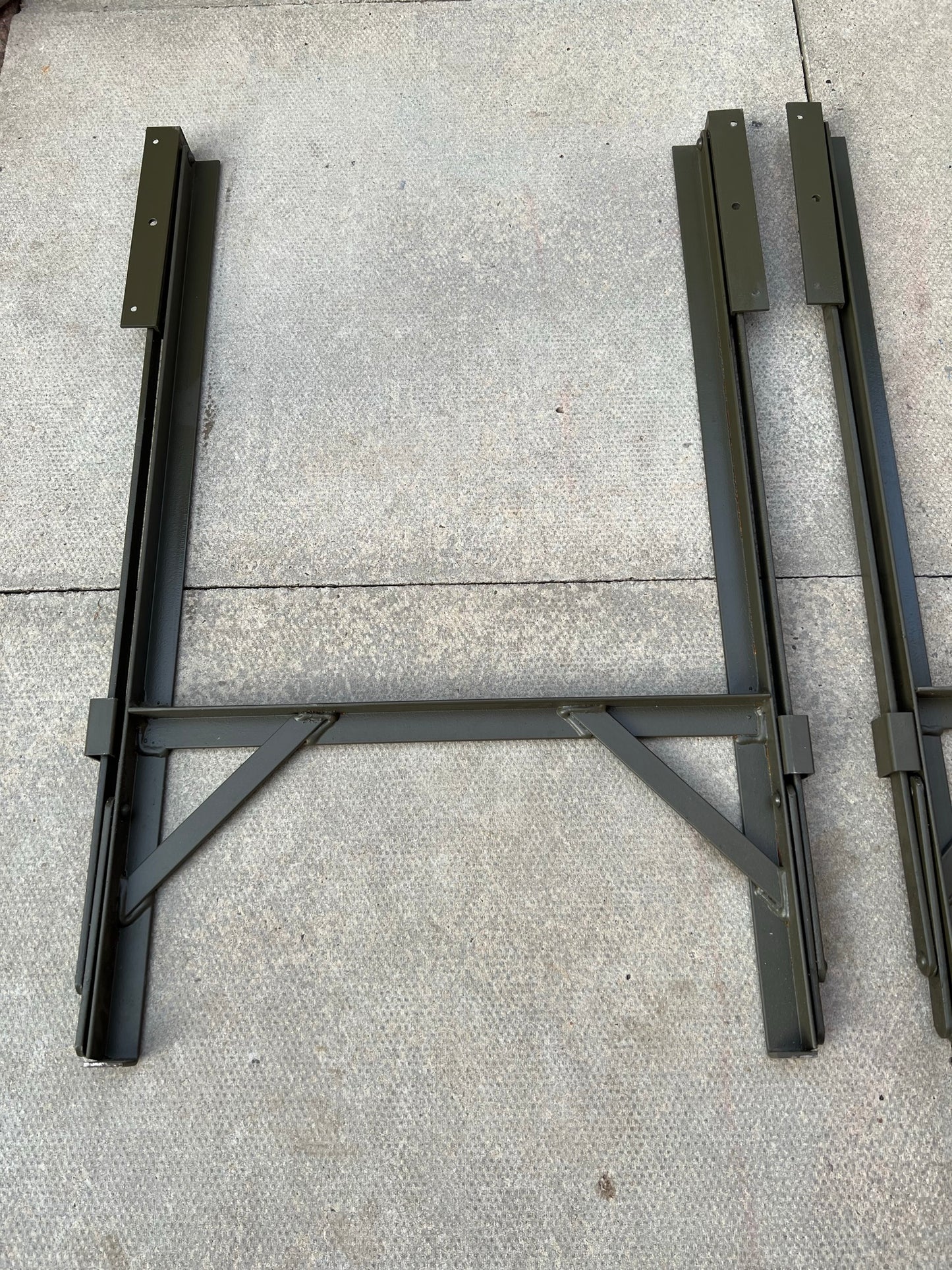 Metal Table Legs Folding Army Trestle Legs Industrial Rustic Heavy Duty