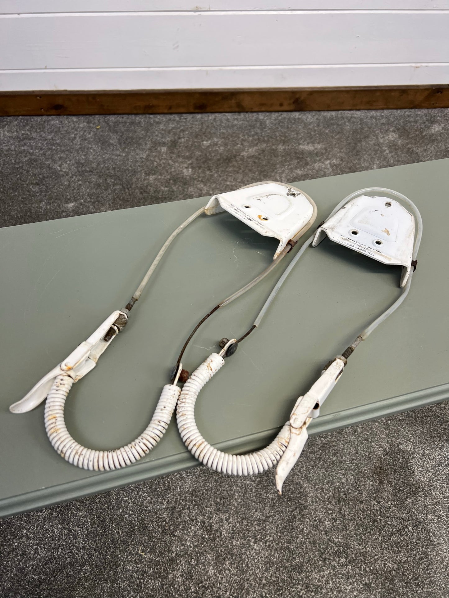 Vintage Rottefella Telemark Ski Bindings Asnes Spring Binding PAIR Ex Army