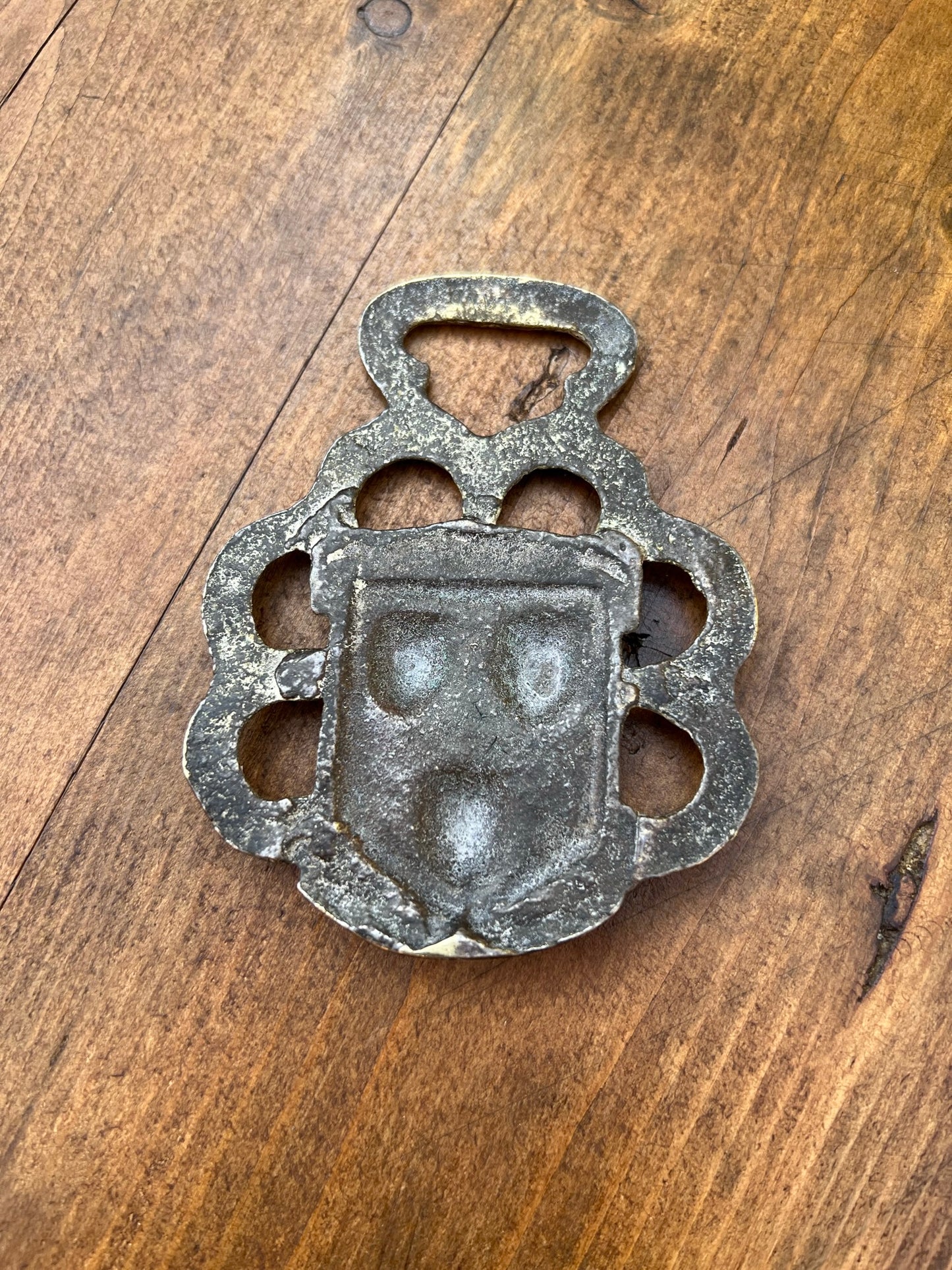 Horse Brass Shrewsbury Floreat Salopia Coat of Arms