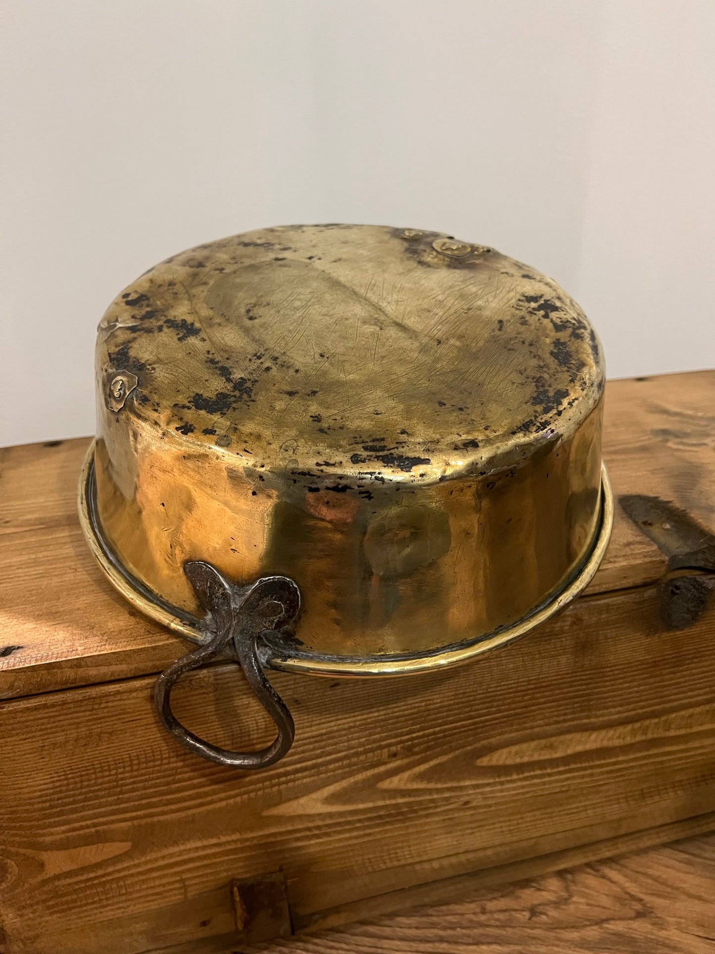 Antique Brass Jam Pan Bowl Vintage Steampunk Industrial Decorative Home