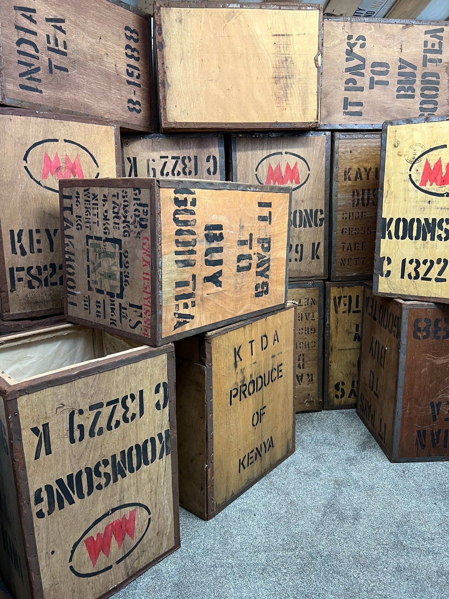 Vintage Tea Crate Wooden Chest Bedroom Table Coffee Shop Bar Prop Decor Farmhouse Side Table