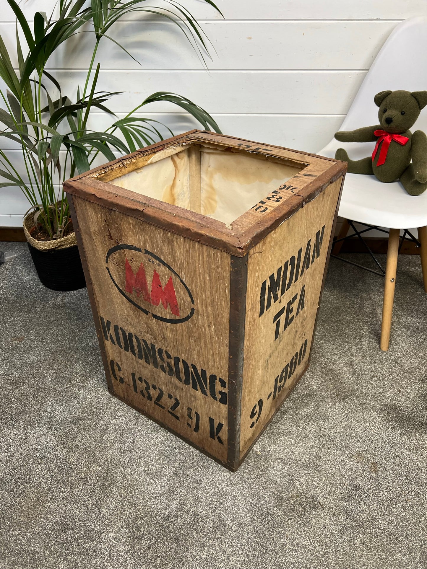 Vintage Wooden Tea Crate Side Table Chest Rustic Coffee Table Bedside Farmhouse