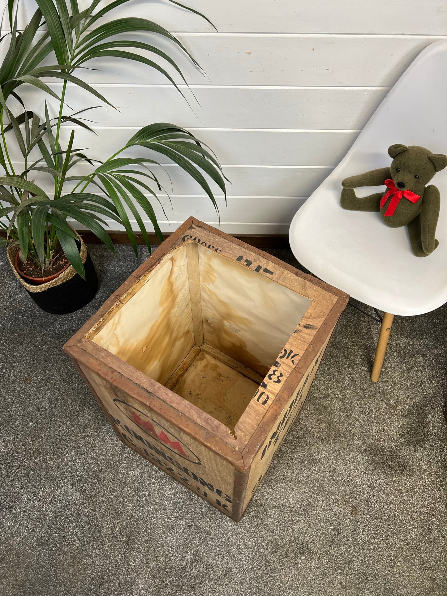 Vintage Wooden Tea Crate Side Table Chest Rustic Coffee Table Bedside Farmhouse