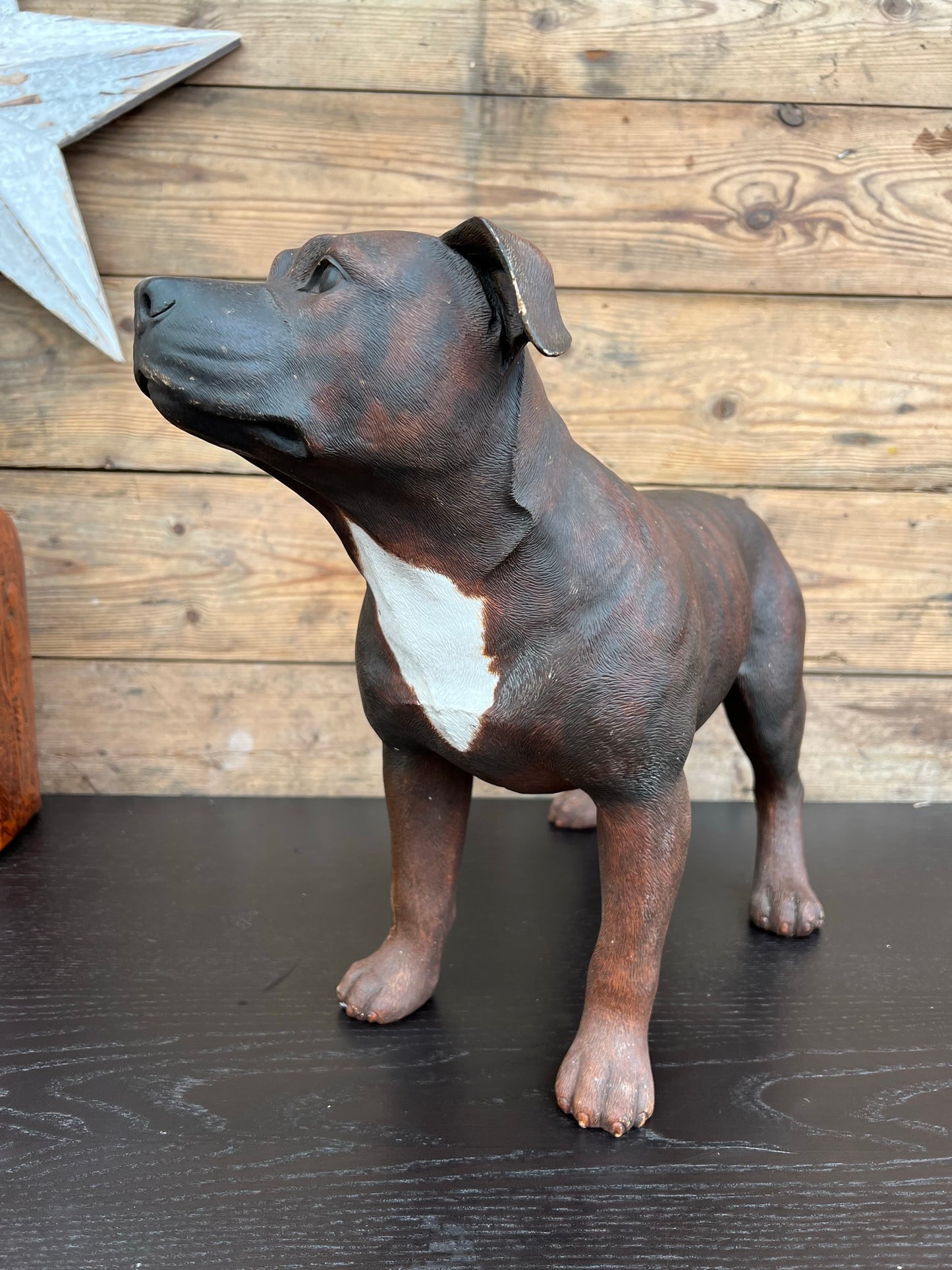 Staffordshire Bull Terrier Staffy Realistic Statue Home Garden Ornament