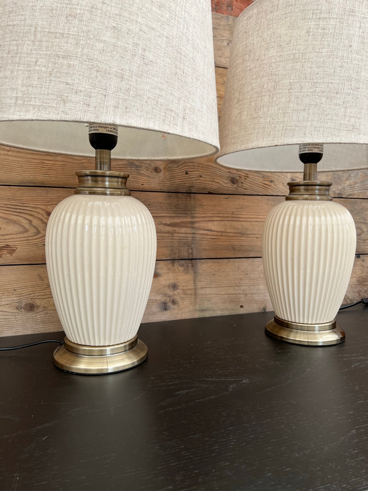 2x Retro Home Lamp PAIR Desk Side Lamp Vintage Classic Style Table lamps