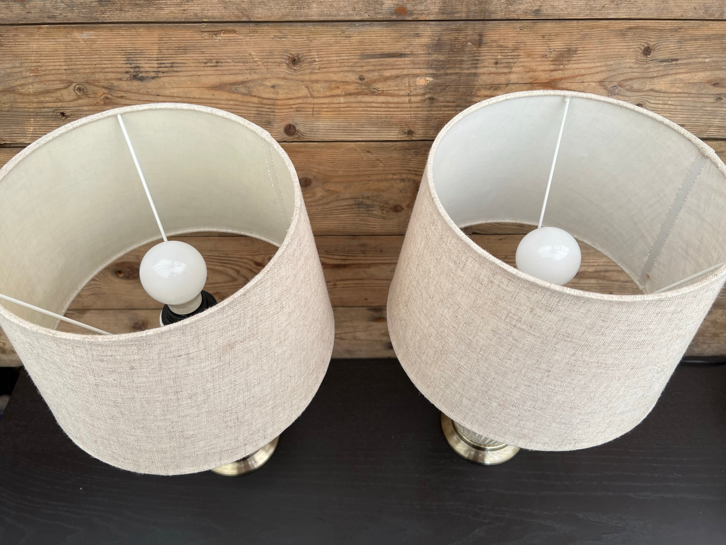 2x Retro Home Lamp PAIR Desk Side Lamp Vintage Classic Style Table lamps