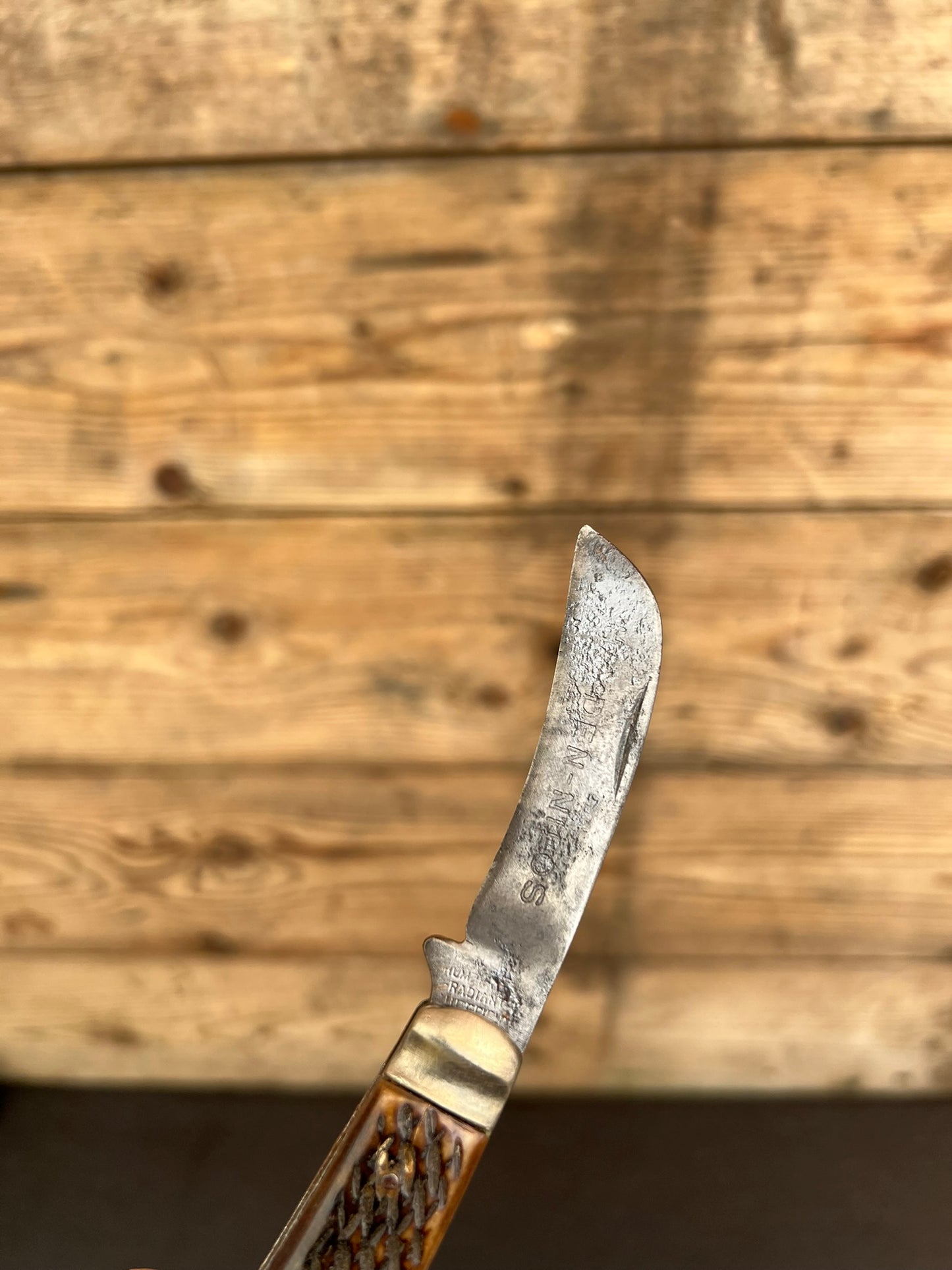 Vintage Folding Pit Belt Knife Humphreys Radiant from Sheffield - Hayden Nilos