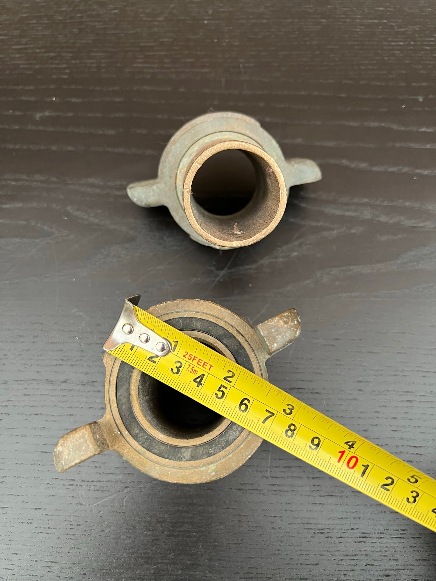 2x Army Sankey Water Bowser 3" Brass Coupling Water Tank Attachment