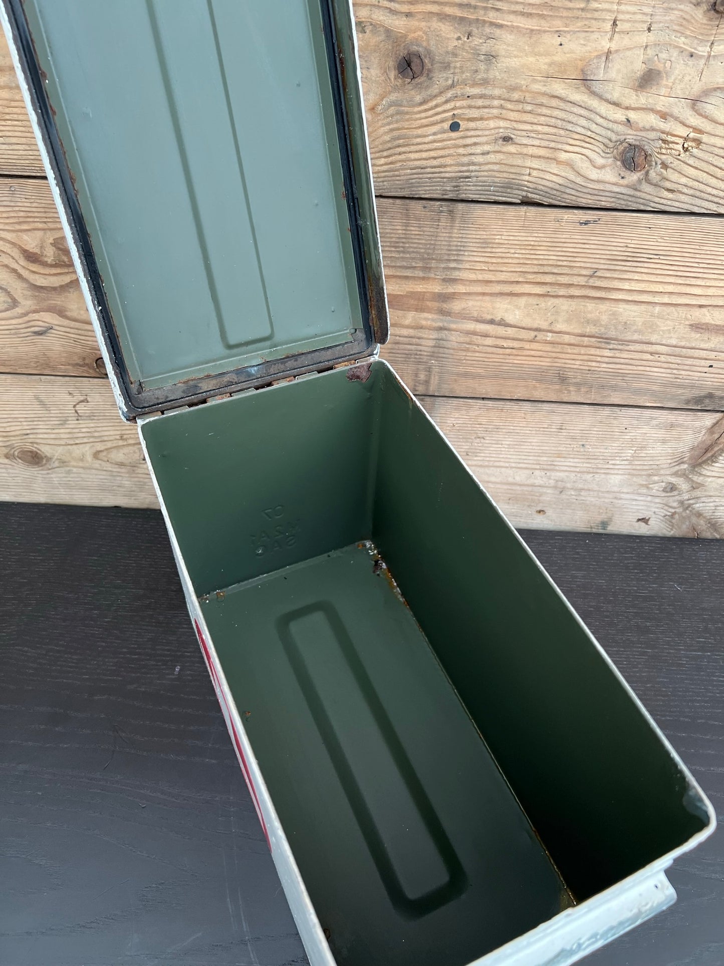 Metal First Aid Ammo Box 50cal Army Medic Distressed Reclaimed Industrial Decor