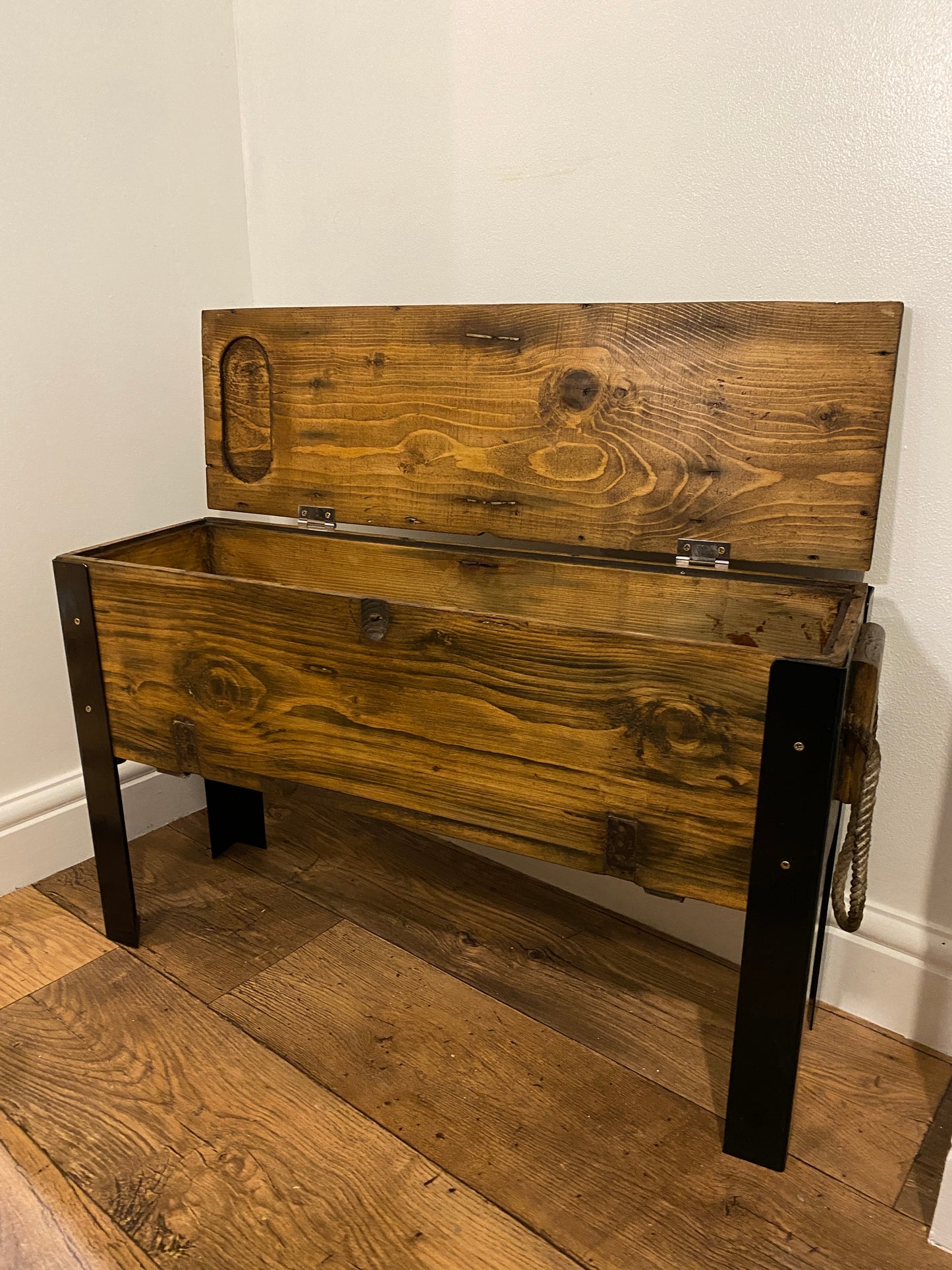 Vintage Rustic Army Ammo Coffee Side Table Chest