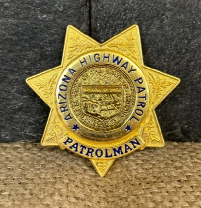 Vintage Arizona Highway Patrol Patrolman Shirt Collector Badge U.S.A Police