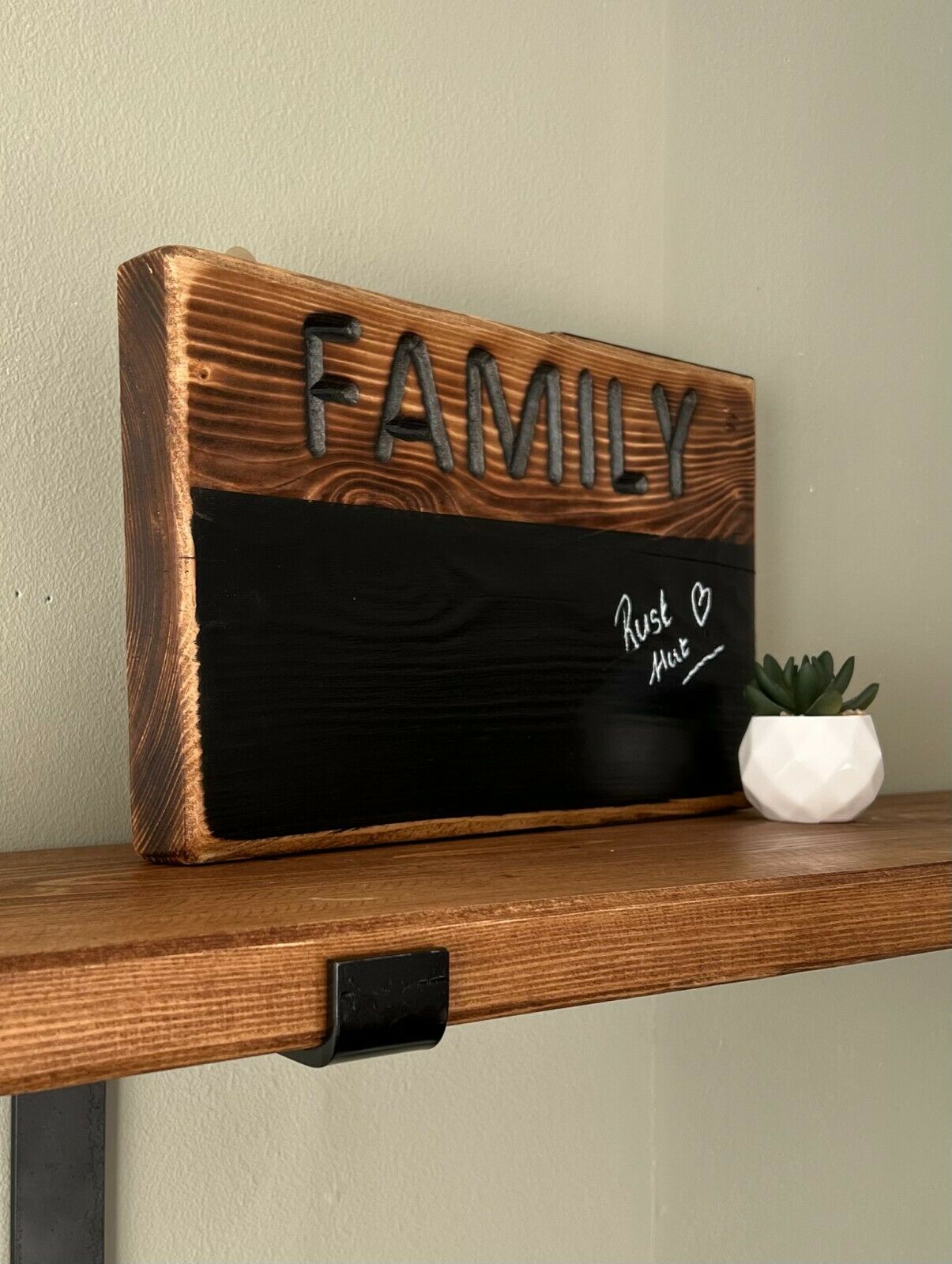 Rustic Farmhouse Blackboard Message Board Wooden Family Noticeboard Reclaimed
