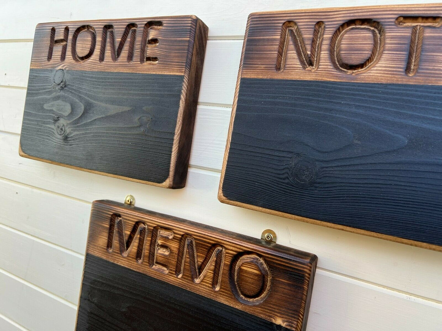 Rustic Chunky Blackboard Message Sign Home Noticeboard Reclaimed Industrial Decor