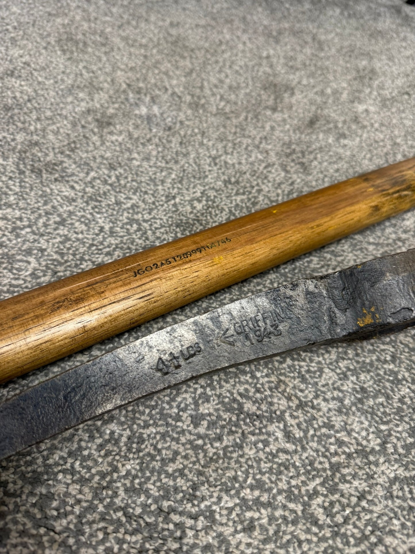 Vintage Military Pick Axe 4.5Lbs Dated 1943 Reclaimed Pickaxe Army Pioneer Display