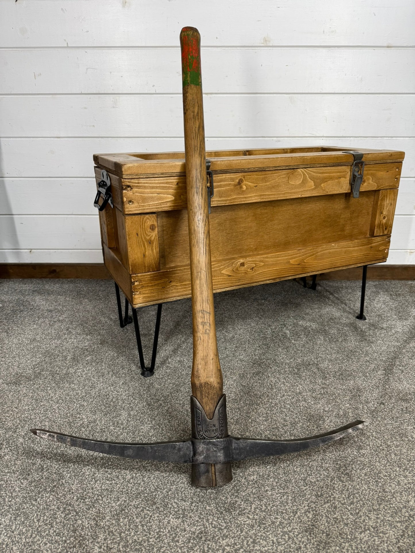 Vintage Military Pick Axe Dated 1985 Reclaimed Pickaxe Army Pioneer Display