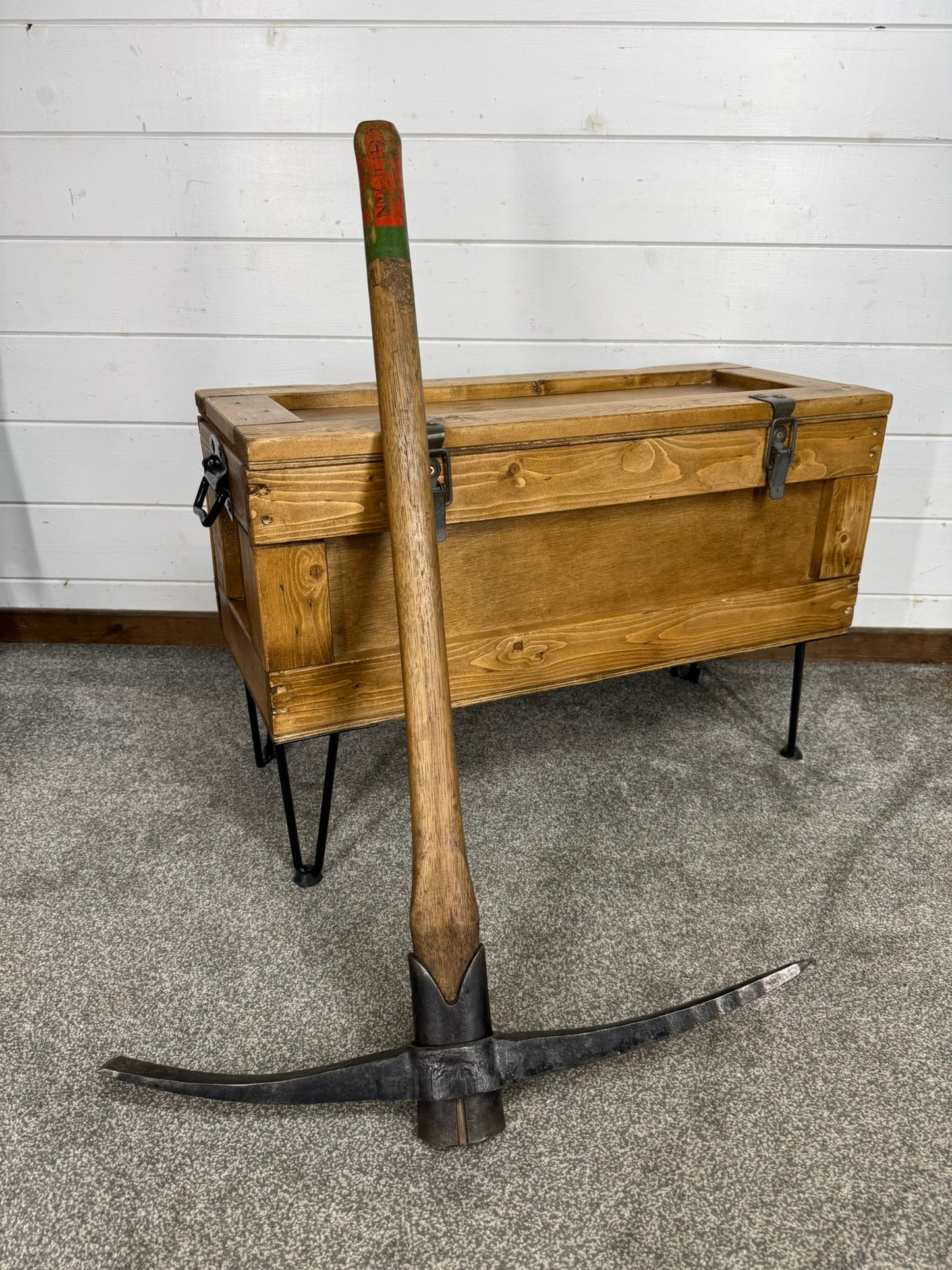 Vintage Military Pick Axe Dated 1985 Reclaimed Pickaxe Army Pioneer Display