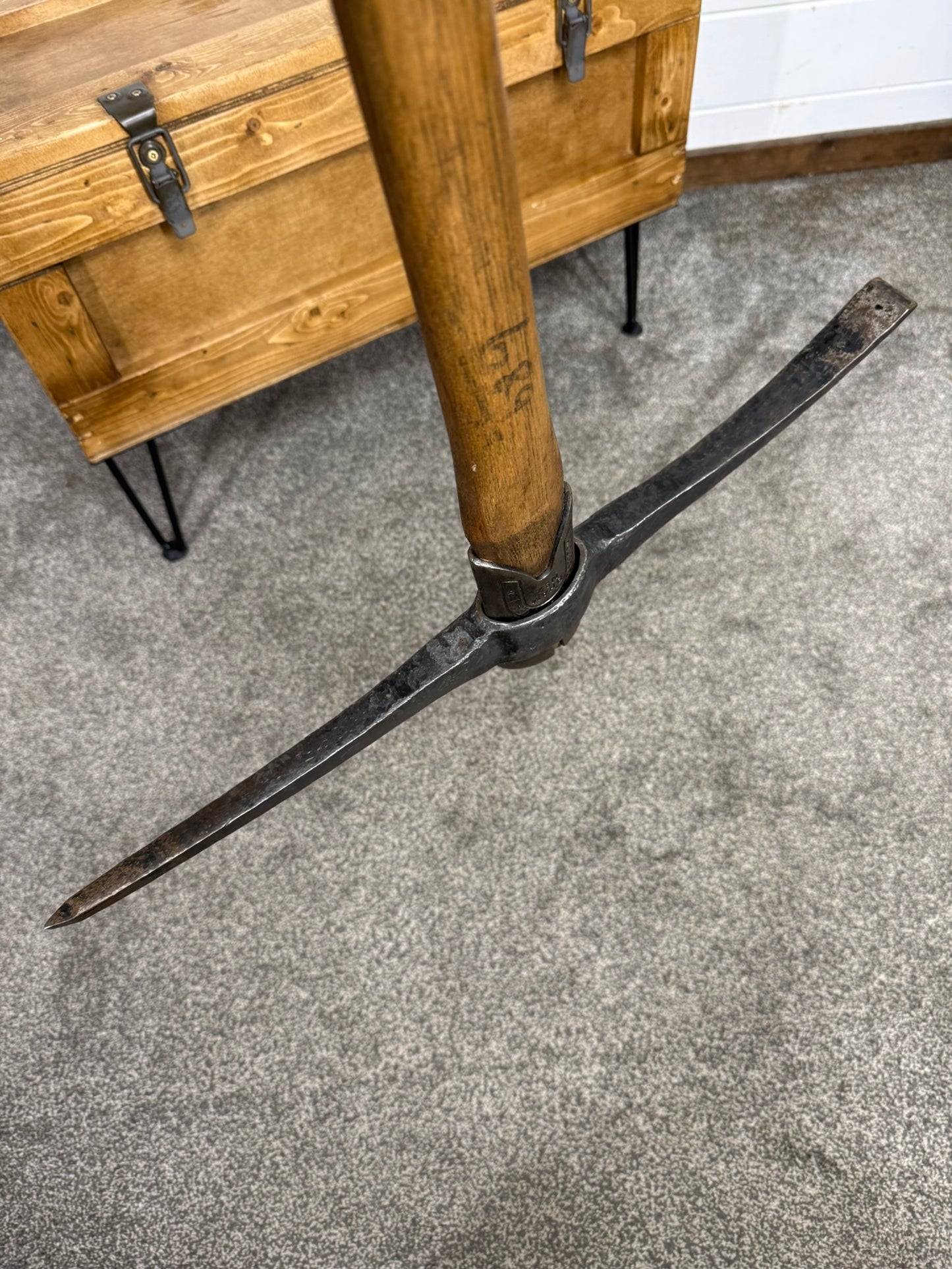 Vintage Military Pick Axe Dated 1985 Reclaimed Pickaxe Army Pioneer Display