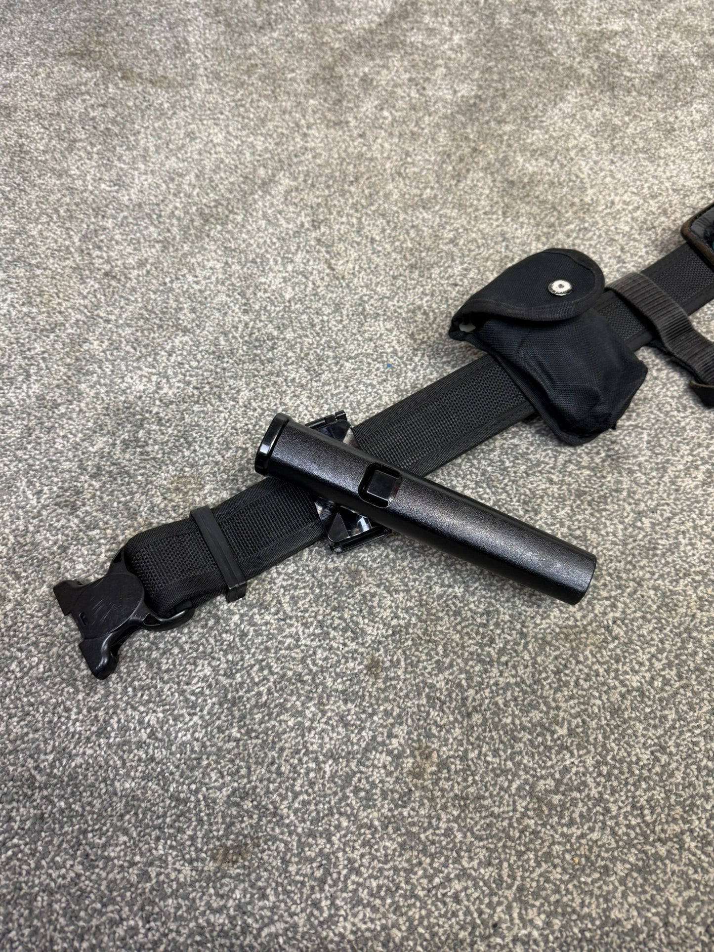 Ex Police Equipment Duty Belt With Pouches Genuine Collectible Cosplay Film Display Security