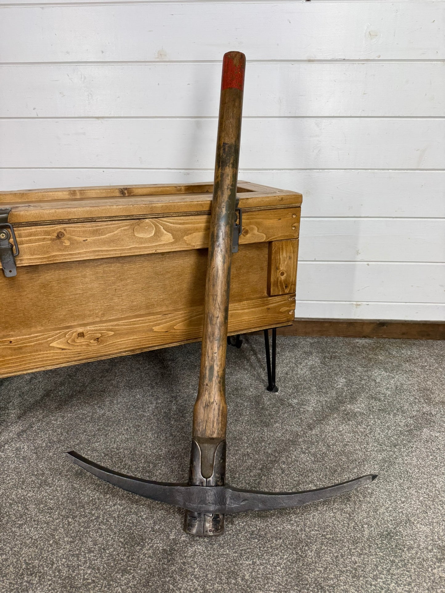 British Army Pioneer 3ft Pick Axe Dated 1987 Reclaimed Military Display
