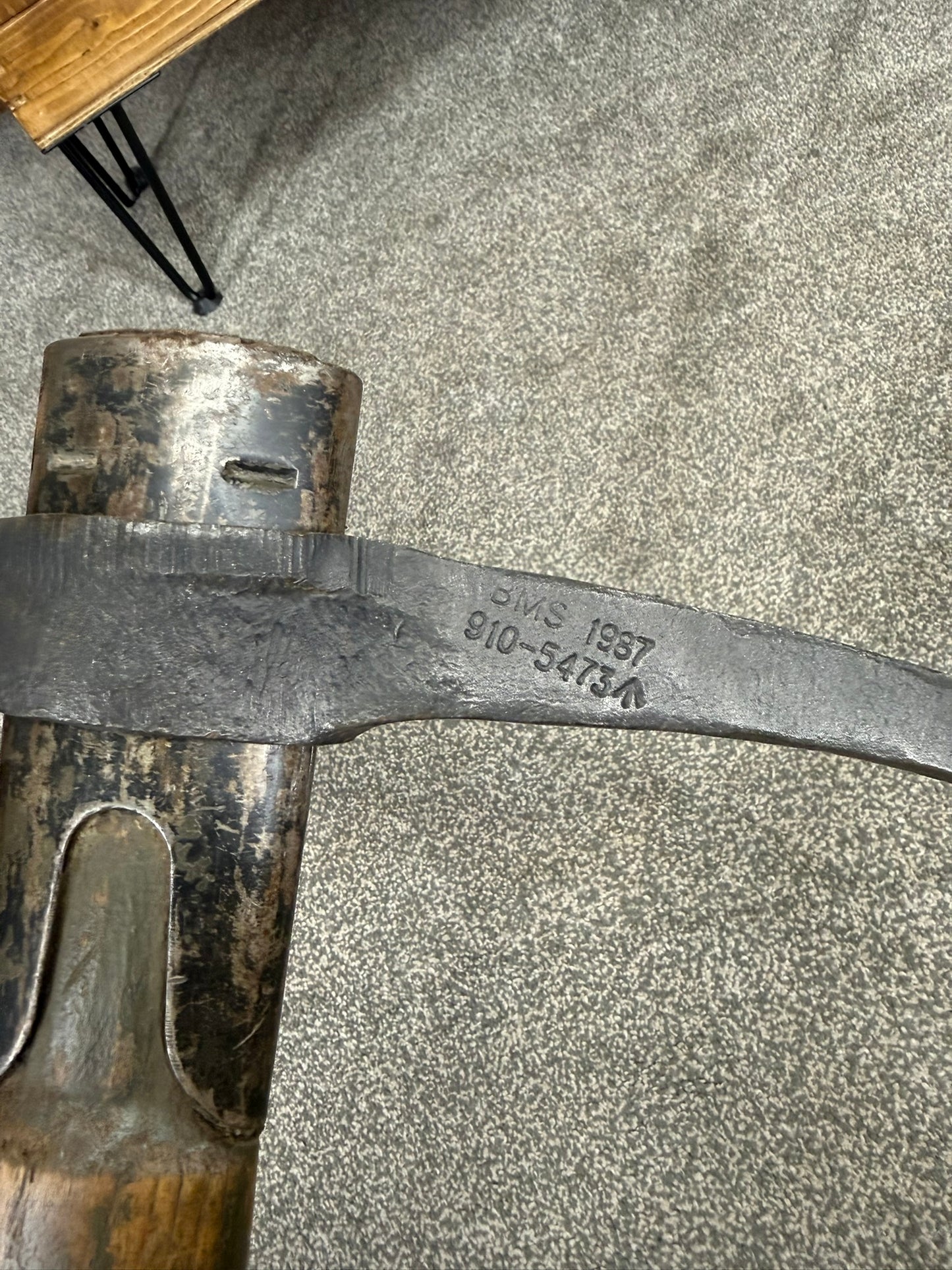 British Army Pioneer 3ft Pick Axe Dated 1987 Reclaimed Military Display