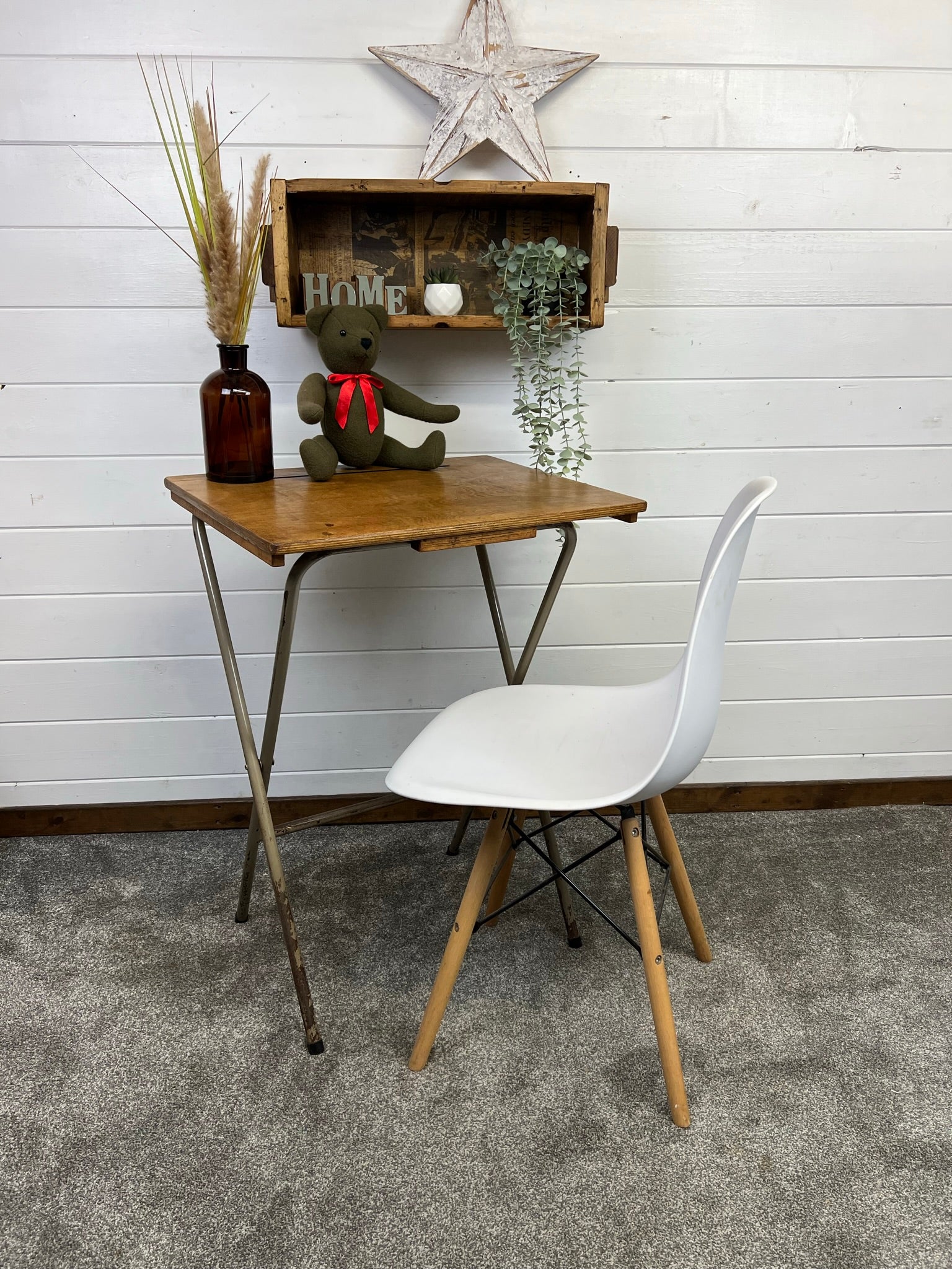 Vintage Folding School Desk Writing Desk Rustic Industrial 50's 60's R –  Rust Hut