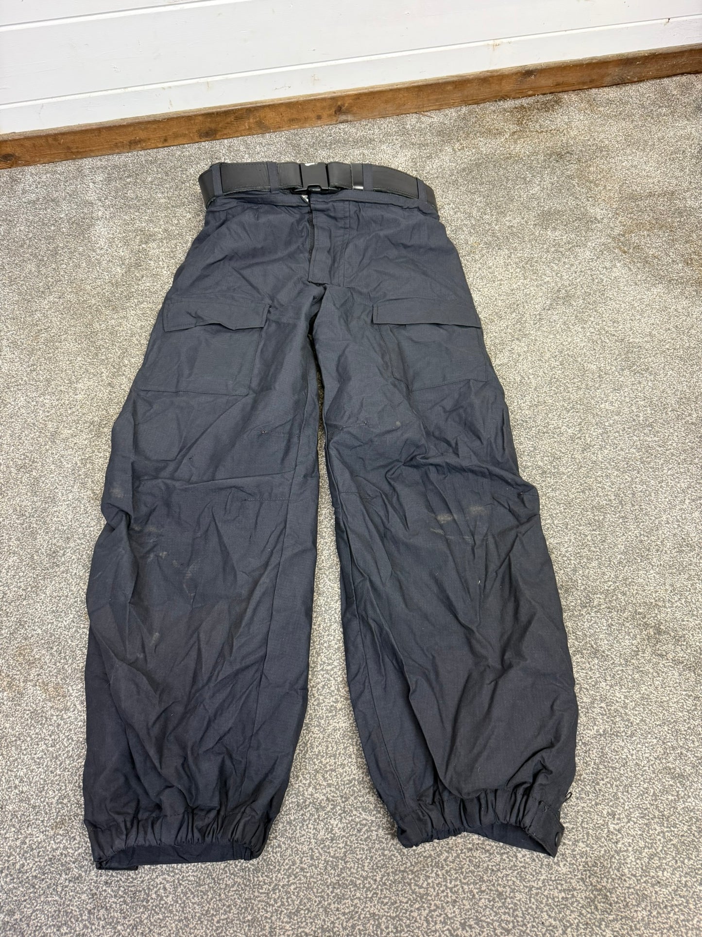 Ex Police Riot Coveralls Two Piece Flame Retardant Overall & Leather Belt Thermal Cold Weather Garage Workshop