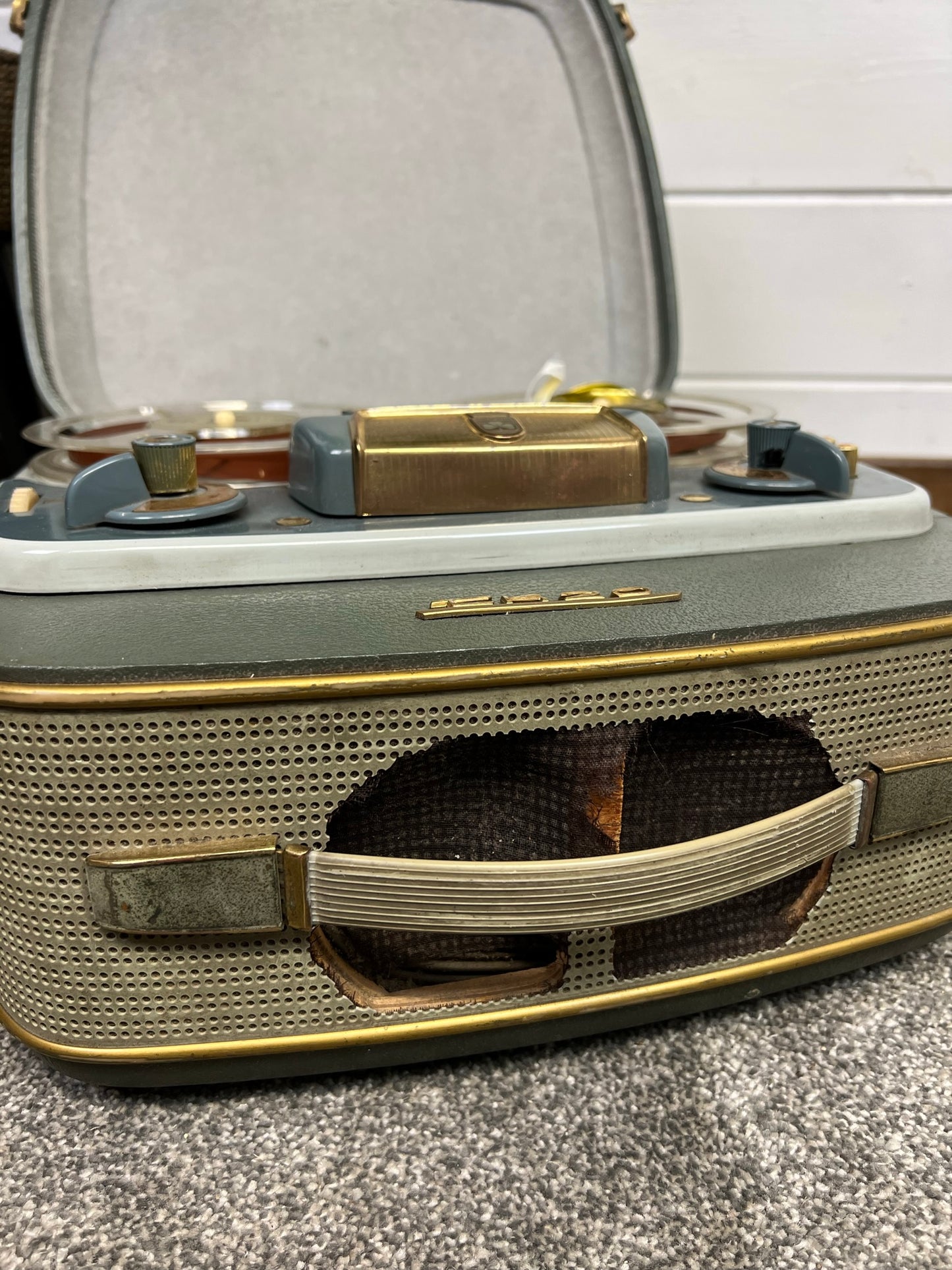 Vintage Grundig TK20 Reel to Reel Tape Recorder Player Working 50's 60's Retro Decor