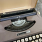 Vintage Montgomery Ward Signature 100 Portable Typewriter Retro 50's
