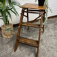 Vintage Folding Wooden Step Stool Rustic Industrial Pantry Larder Steps Farmhouse Decor