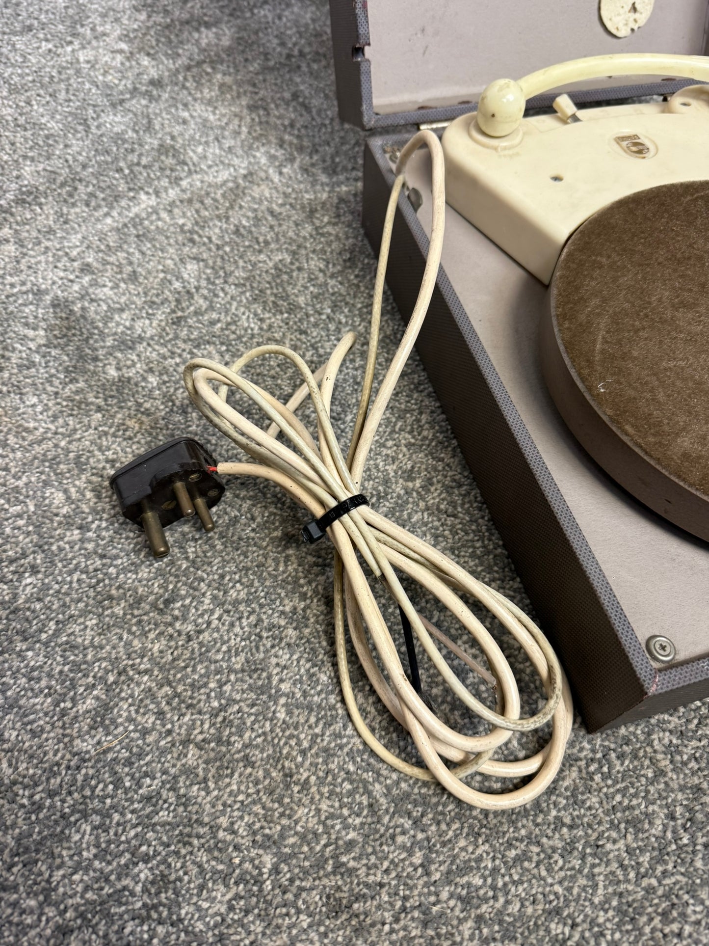 Vintage Philips Disc Jockey Portable Record Player Turntable 50's 60's Retro Decor Display